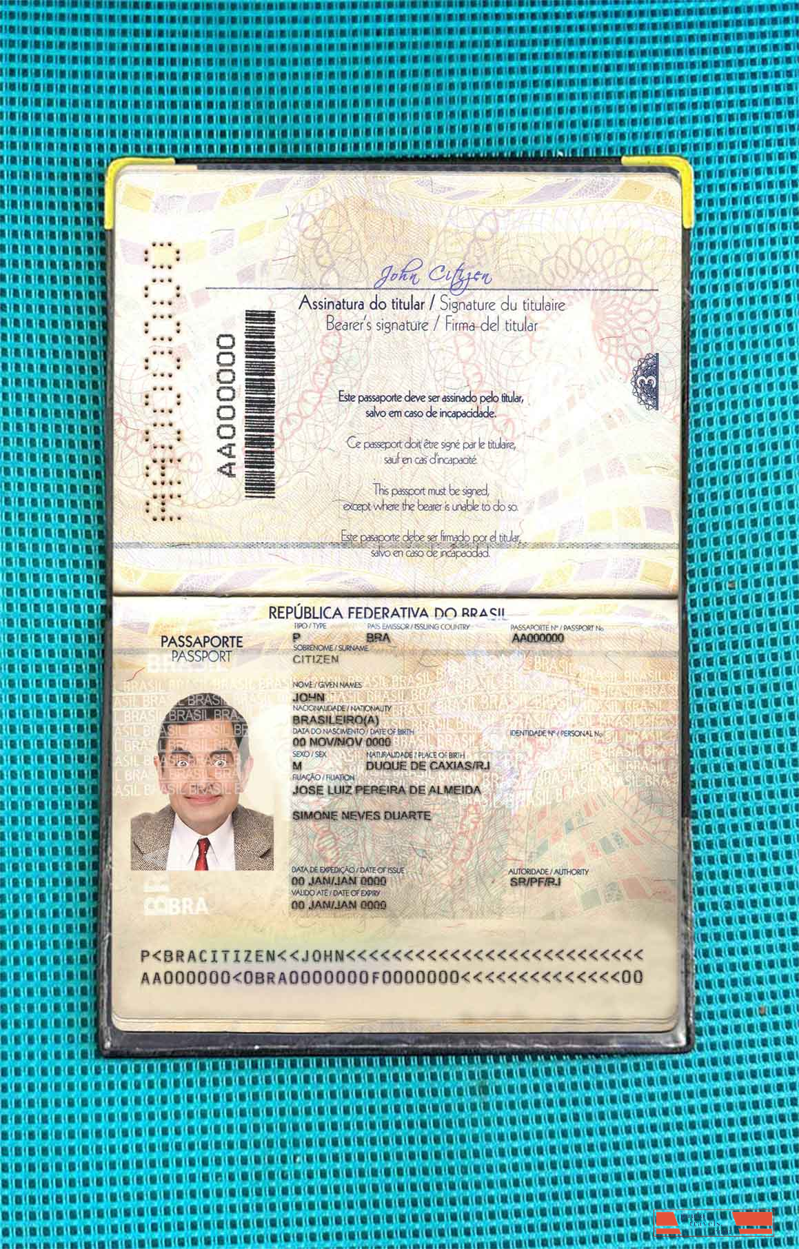 Brazil passport version 2 (2019 present) photo look PSD template